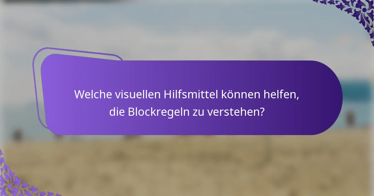 Welche visuellen Hilfsmittel können helfen, die Blockregeln zu verstehen?